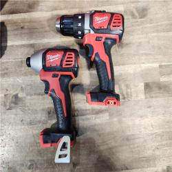 HOUSTON LOCATION - AS-IS Milwaukee 18V Cordless Brushed 2 Tool Drill/Driver and Impact Driver Kit