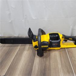 AS-IS  DEWALT  FLEXVOLT 60V MAX 16in. Brushless Cordless Battery Powered Chainsaw Kit with (1) FLEXVOLT 2 Ah Battery & Charger