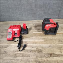 HOUSTON LOCATION - AS-IS Milwaukee Green 125 Ft. Cross Line and Plumb Points Laser Level Kit