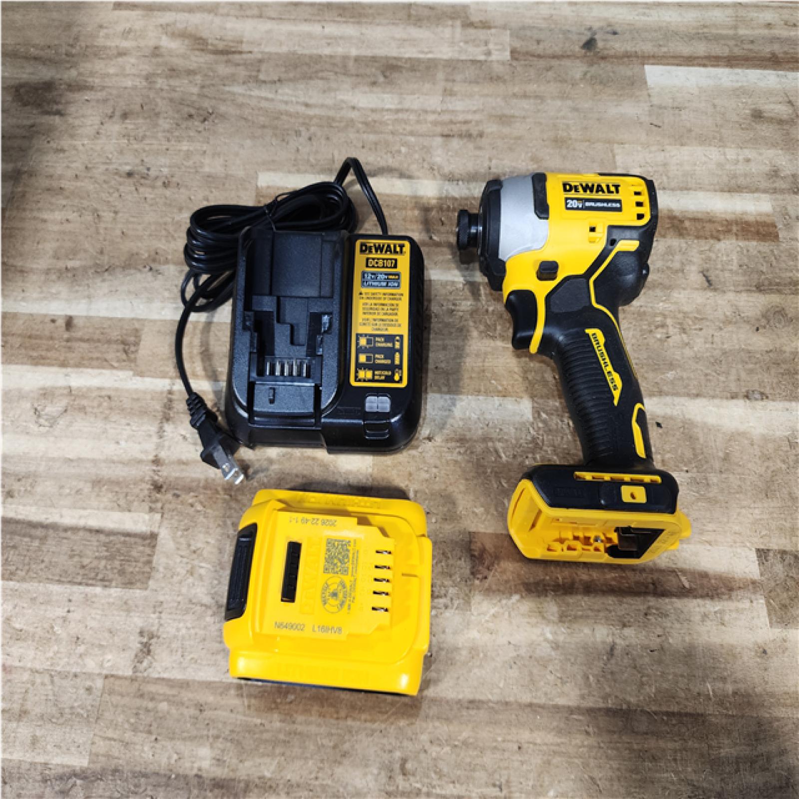 Houston Location AS-IS DEWALT Atomic 20V Max Lithium-Ion Brushless Cordless Compact 1/4 in. Impact Driver Kit