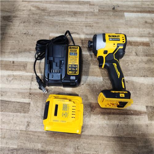 Houston Location AS-IS DEWALT Atomic 20V Max Lithium-Ion Brushless Cordless Compact 1/4 in. Impact Driver Kit