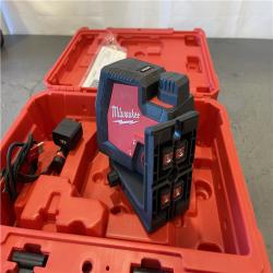 AS-IS - MILWAUKEE 100 Ft. REDLITHIUM Lithium-Ion USB Green Rechargeable Cross Line Laser Level Kit