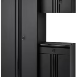 DALLAS LOCATION- HUSKY 3-Piece Regular Duty Welded Steel Garage Storage System in Black-(2 SETS)