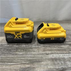 AS-IS DEWALT 20V XR Lithium-Ion Starter Pack with 8.0 Ah and 4.0 Ah Battery Packs and Charger
