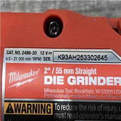 AS-IS Milwaukee FUEL 12V Lithium-Ion Brushless Cordless 1/4 in. Straight Die Grinder (Tool-Only)