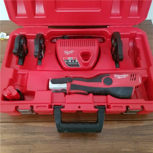 California AS-IS Milwaukee M12 Force Logic Press Tool Kit  Includes (1) Battery  Charger & Hard Case