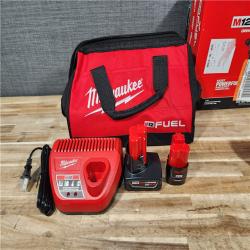 HOUSTON LOCATION - AS-IS (APPEARS LIKE NEW) Milwaukee  FUEL 12-Volt Lithium-Ion Brushless Cordless Hammer Drill and Impact Driver Combo Kit