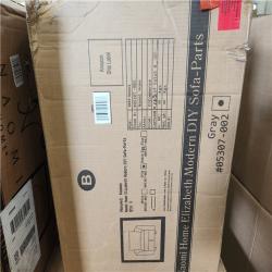 Phoenix NEW Naomi Home Elizabeth Modern DIY Modular Sectional Sofa Linen  Gray Pallet 7-Boxes (No Armrests)