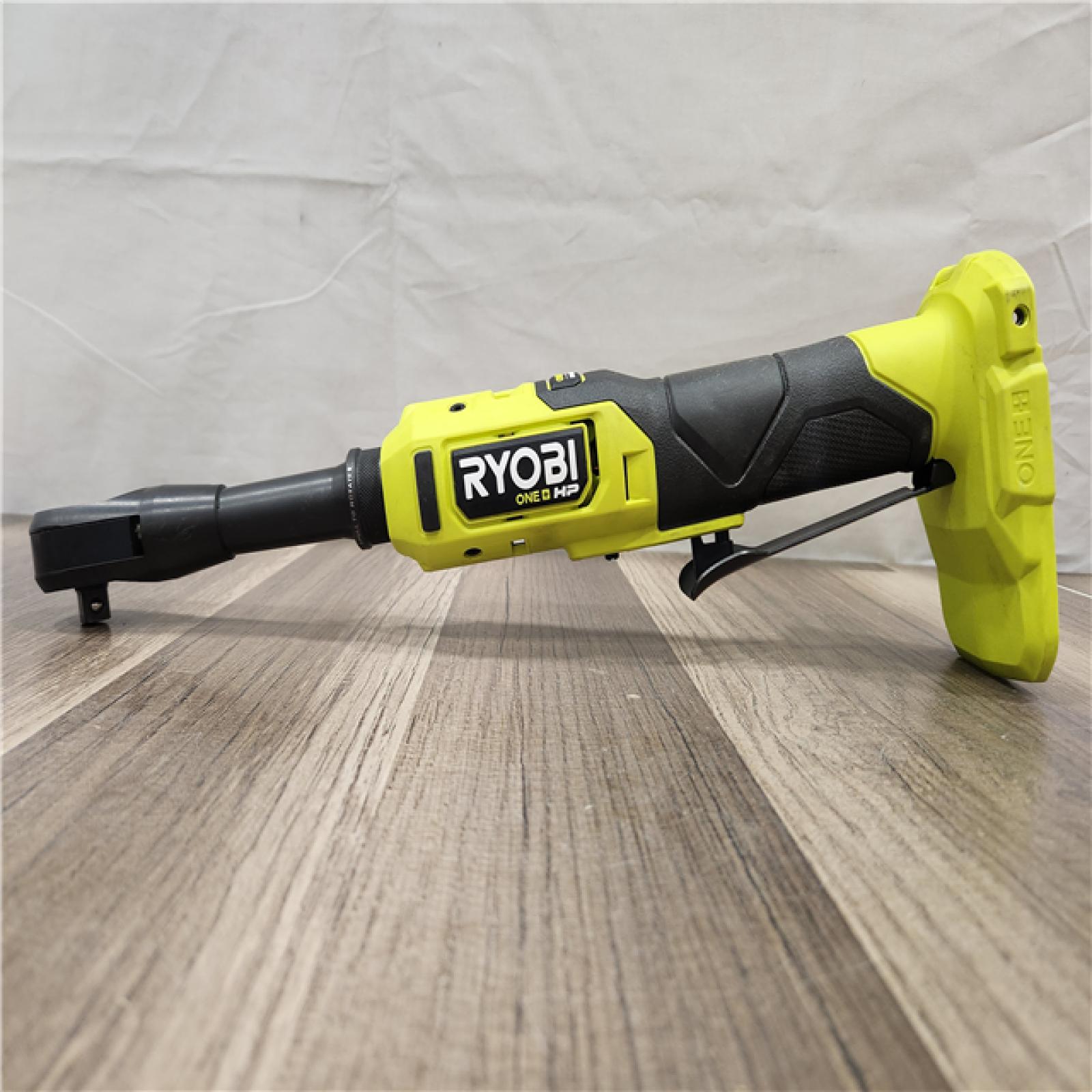 AS-IS- ONE+ HP 18V Brushless Cordless 3/8 in. Extended Reach Ratchet (Tool Only)