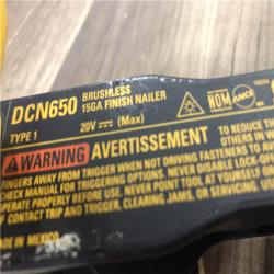 AS-IS DEWALT 20V MAX XR Lithium-Ion Cordless 15-Gauge Angled Finish Nailer (Tool Only)