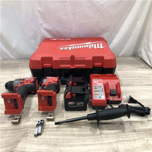 AS-IS Milwaukee FUEL 18V Lithium-Ion Cordless Hammer Drill and Impact Driver Combo Kit