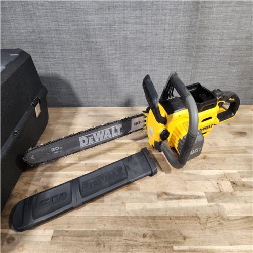 HOUSTON LOCATION - AS-IS DEWALT FLEXVOLT 60V MAX 20 in. Brushless Cordless Battery Powered Chainsaw and Carry Case (Tool and Case Only)