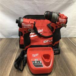 AS-IS Milwaukee FUEL 12-Volt Lithium-Ion Brushless Cordless Hammer Drill and Impact Driver Combo Kit