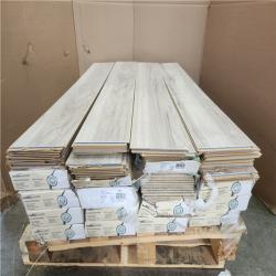 Phoenix AS-IS TrafficMaster Lakeshore Pecan Stone 7 mm T x 7.6 in. W Laminate Wood Flooring (488 sqft/20 case)