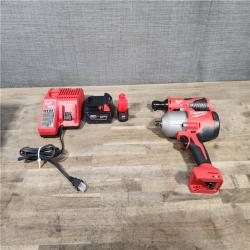 HOUSTON LOCATION - AS-IS Milwaukee M12/M18 12/18V Lithium-Ion Cordless 3/8 in. Ratchet and 1/2 in. High Torque Impact Wrench with Friction Ring Combo Kit