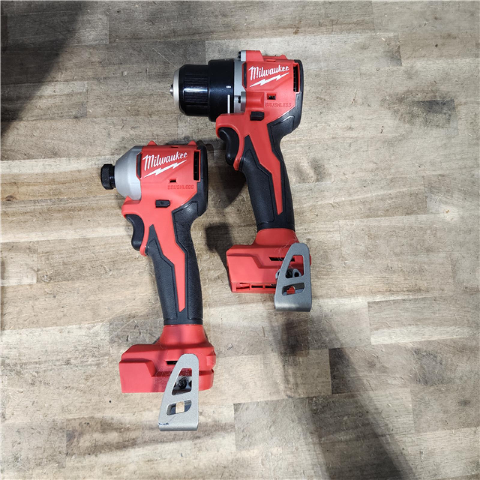 HOUSTON LOCATION - AS-IS Milwaukee M18 18V Lithium-Ion Brushless Cordless Compact Drill/Impact Combo Kit