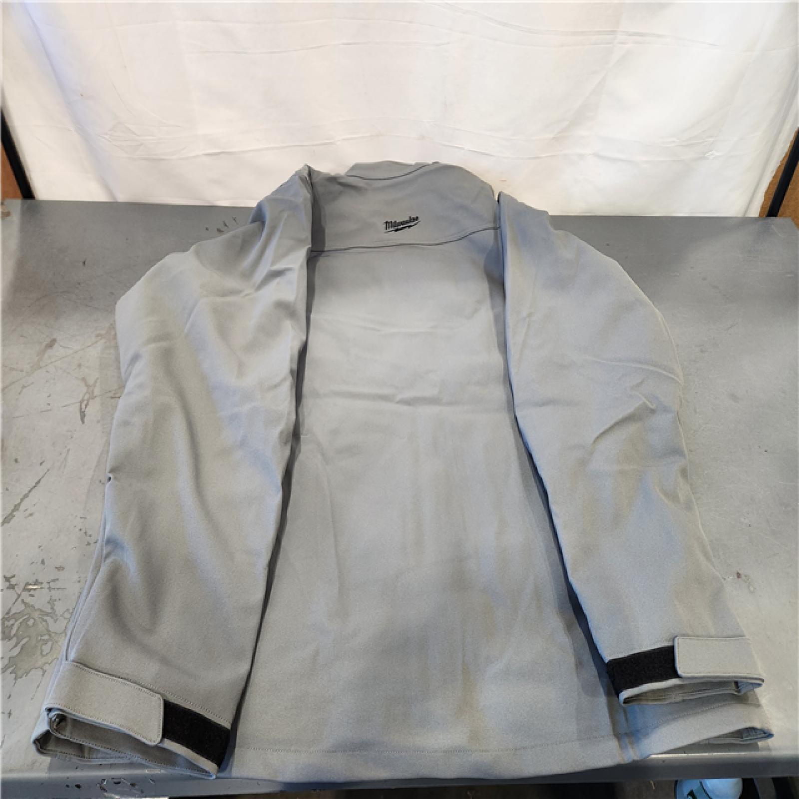 AS-IS- Men's 2X-Large M12 12V Lithium-Ion Cordless TOUGHSHELL Gray Heated Jacket with (1) 3.0 Ah Battery and Charger