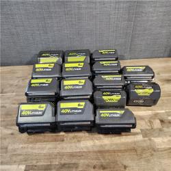 HOUSTON LOCATION - AS-IS RYOBI BATTERY PACK QTY - 15