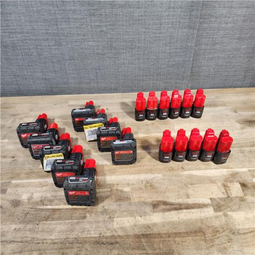 HOUSTON LOCATION - AS-IS MILWAUKEE BATTERY PACK QTY - 20