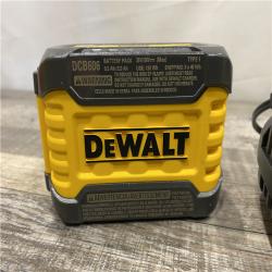 AS-IS DEWALT FLEXVOLT 20V/60V MAX Lithium-Ion 6.0Ah Battery Pack with 6 Amp Output Charger