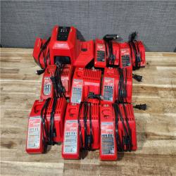 HOUSTON LOCATION - AS - IS MILWAUKEE BATTERY CHARGER PACK QTY - 9