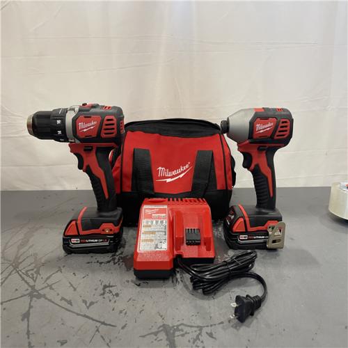 AS-IS- Milwaukee 18V Cordless Brushed 2-Tool Drill/Driver and Impact Driver Kit