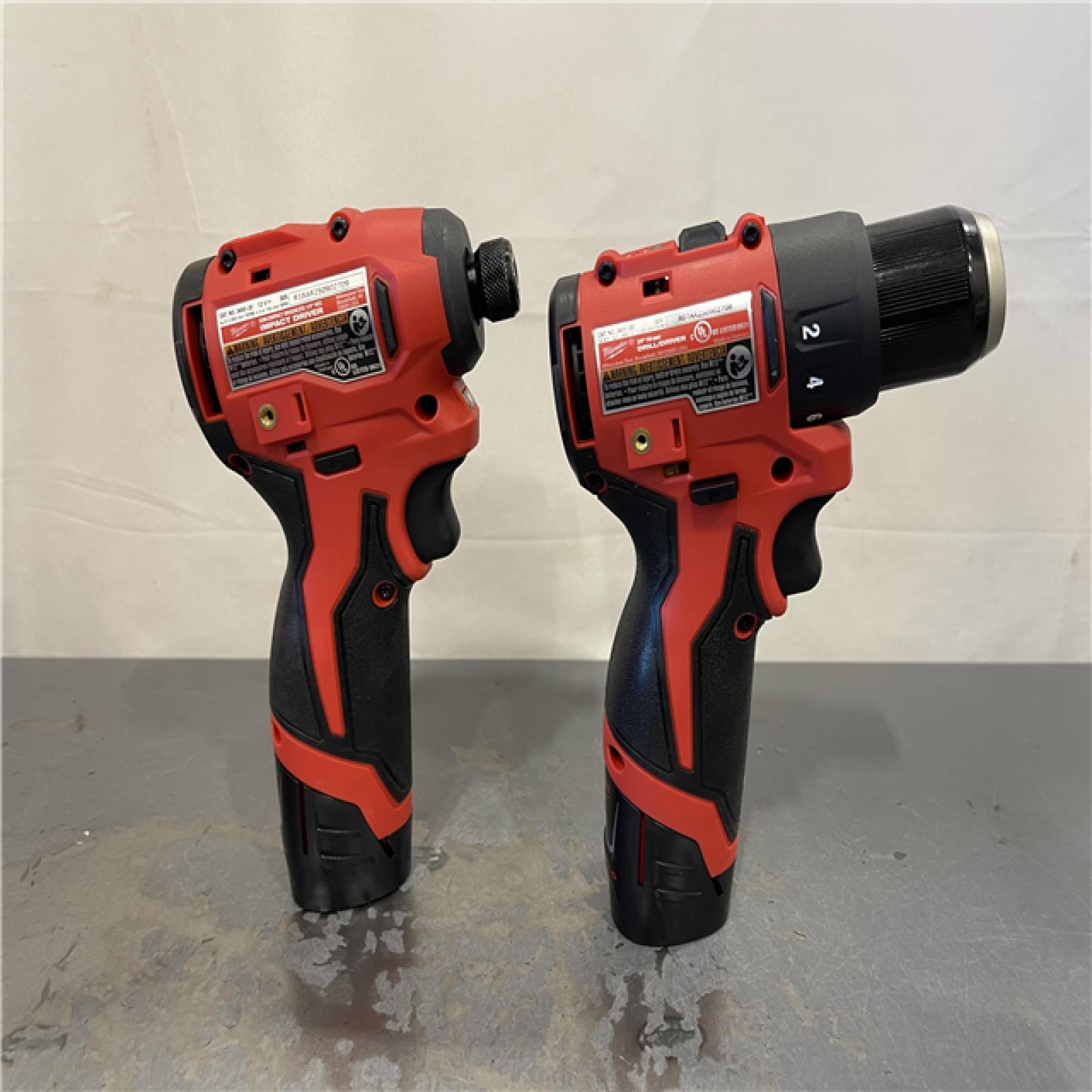AS-IS - Milwaukee M12 12-Volt Lithium-Ion Brushless Cordless Subcompact Drill and Impact Driver Combo Kit