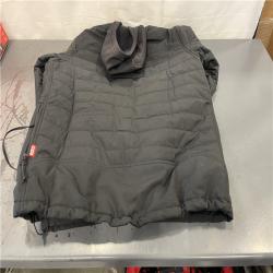 AS-IS- Milwaukee M12 12-Volt Lithium-Ion Cordless Axis Black Heated Hooded Jacket Kit with (1) 3.0 Ah Battery and Charger