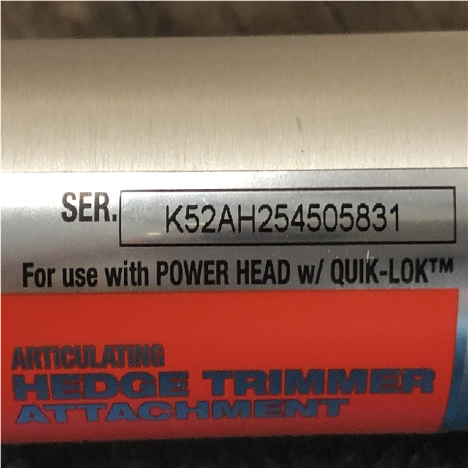AS-IS Milwaukee 18 FUEL Hedge Trimmer Attachment for  QUIK-LOK Attachment System