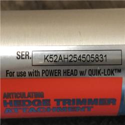 AS-IS Milwaukee 18 FUEL Hedge Trimmer Attachment for  QUIK-LOK Attachment System