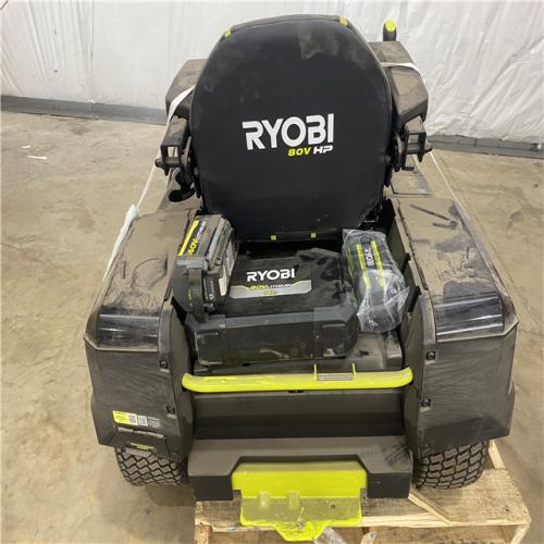 Houston Location - AS-IS Outdoor Power Equipment RYOBI 80V HP BRUSHLESS Z42Li SIT DOWN MOWER