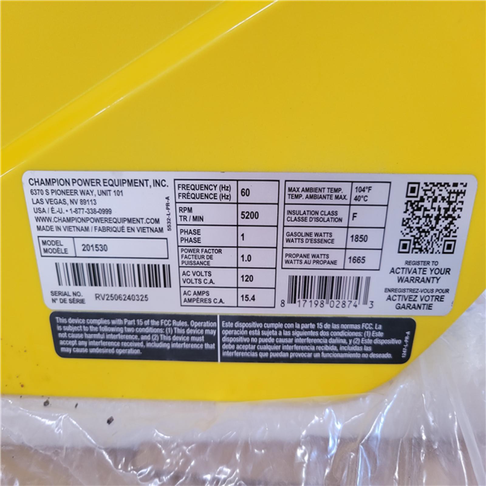 CALIFORNIA AS-IS OUTDOOR POWER EQUIPMENT