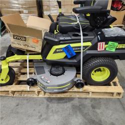 Dallas Location - As-Is RYOBI 80V HP Brushless 54 in. Battery Electric Cordless Zero Turn Riding Mower (3) 80V Batteries (4) 40V Batteries and Charger