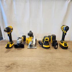 AS-IS- DEWALT 20V Lithium-Ion Cordless 6-Tool Combo Kit with 5.0 Ah and 2.0 Ah Batteries  Charger and Tough System 2.0 Rolling Toolbox