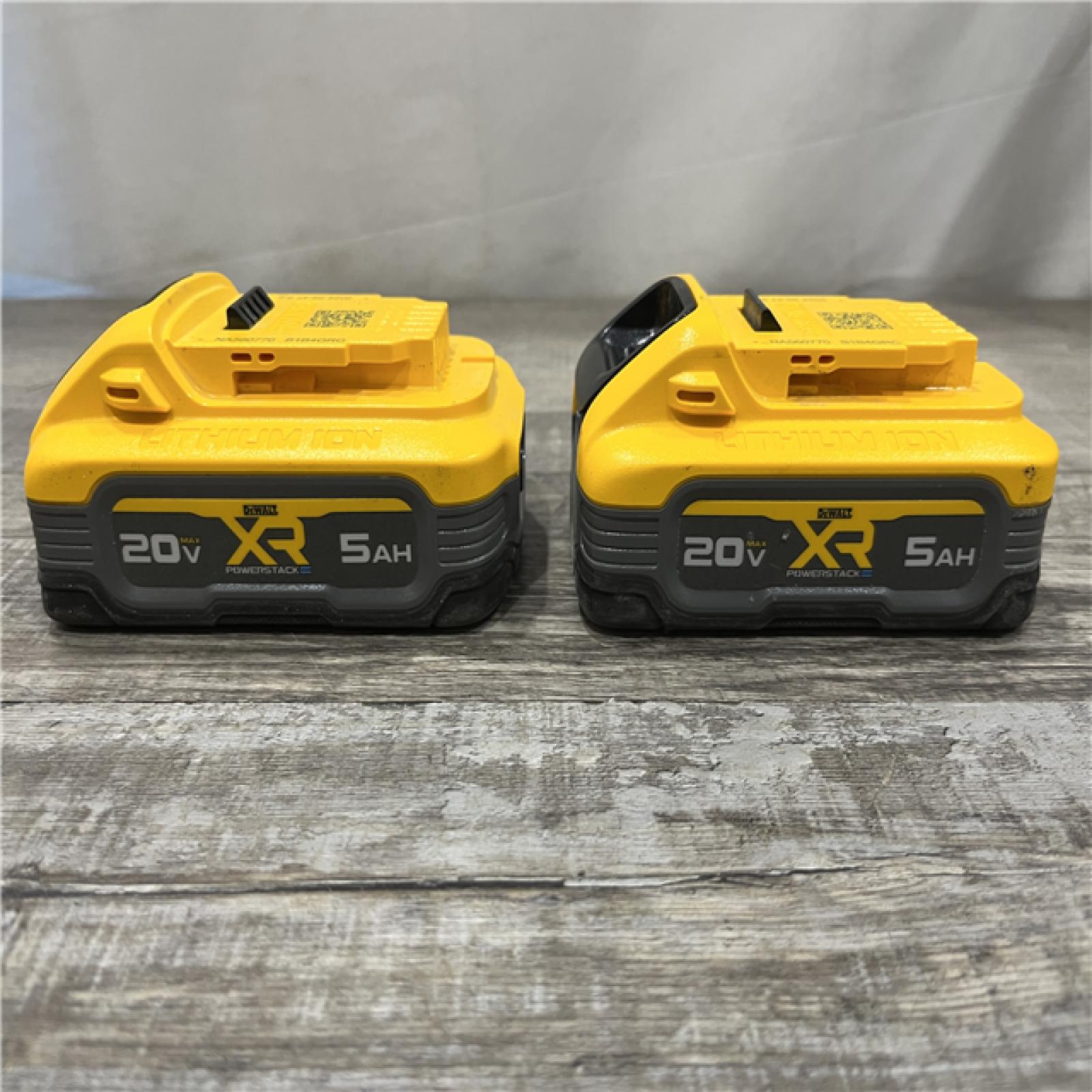 AS-IS DEWALT 20V MAX XR POWERSTACK Lithium-Ion 5.0Ah Battery (2 -Pack)