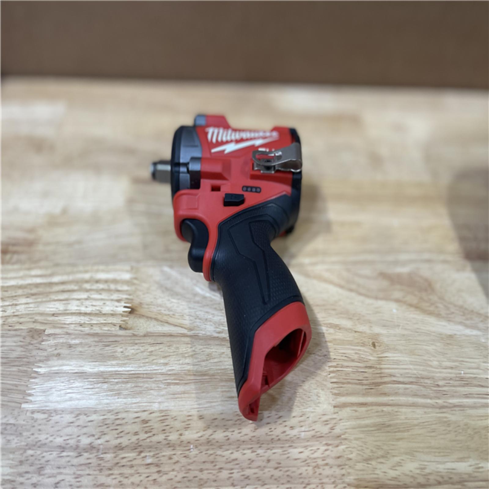 AS-IS Milwaukee FUEL 12V Li-Ion Brushless Cordless Stubby 1/2 in. Impact Wrench Kit