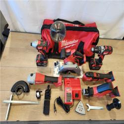AS-IS- M18 18-Volt Lithium-Ion Cordless Combo Kit 7-Tool with 2-Batteries  Charger and Tool Bag