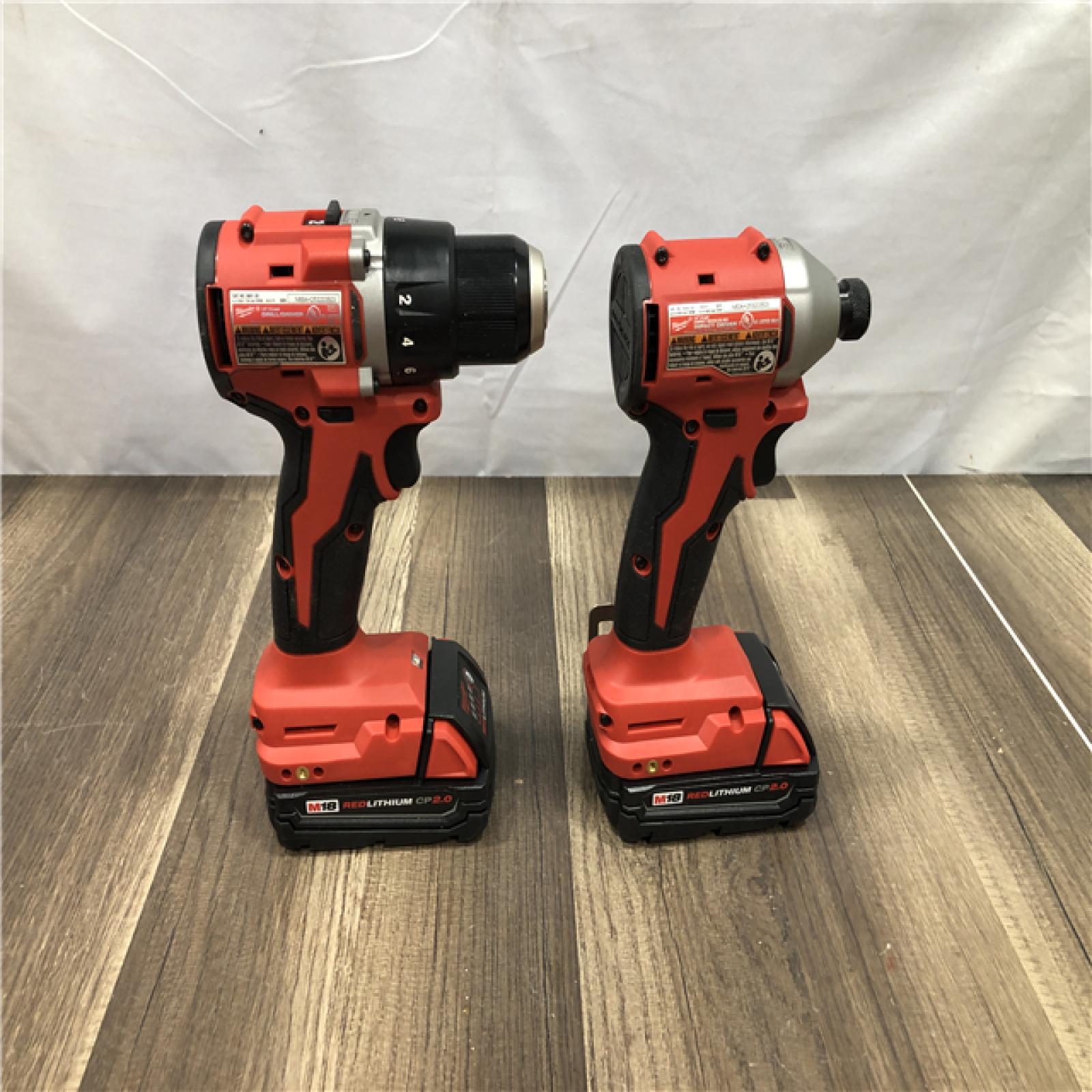 AS-IS Milwaukee 18V Lithium-Ion Brushless Cordless Compact Drill/Impact Combo Kit