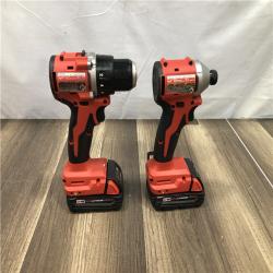 AS-IS Milwaukee 18V Lithium-Ion Brushless Cordless Compact Drill/Impact Combo Kit