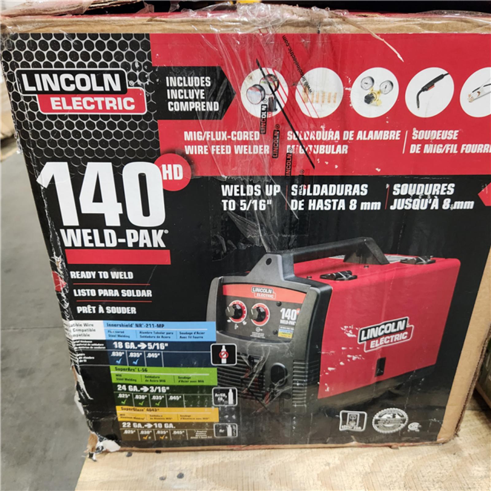 Dallas Location - As-Is Lincoln Electric Weld Pak 140 HD Wire-Feed Welder