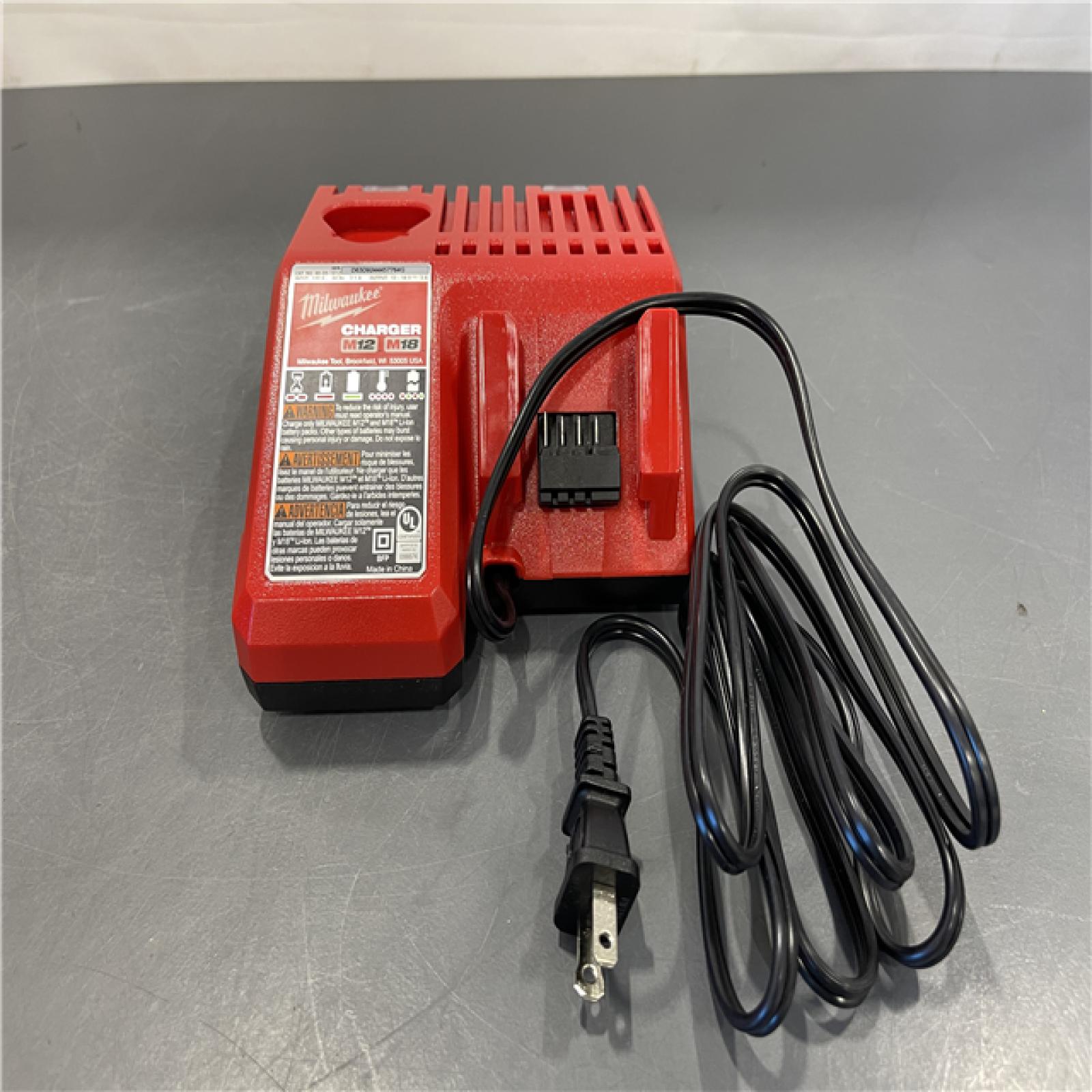 AS-IS - Milwaukee M12 and M18 12-Volt/18-Volt Lithium-Ion Multi-Voltage Rapid Battery Charger