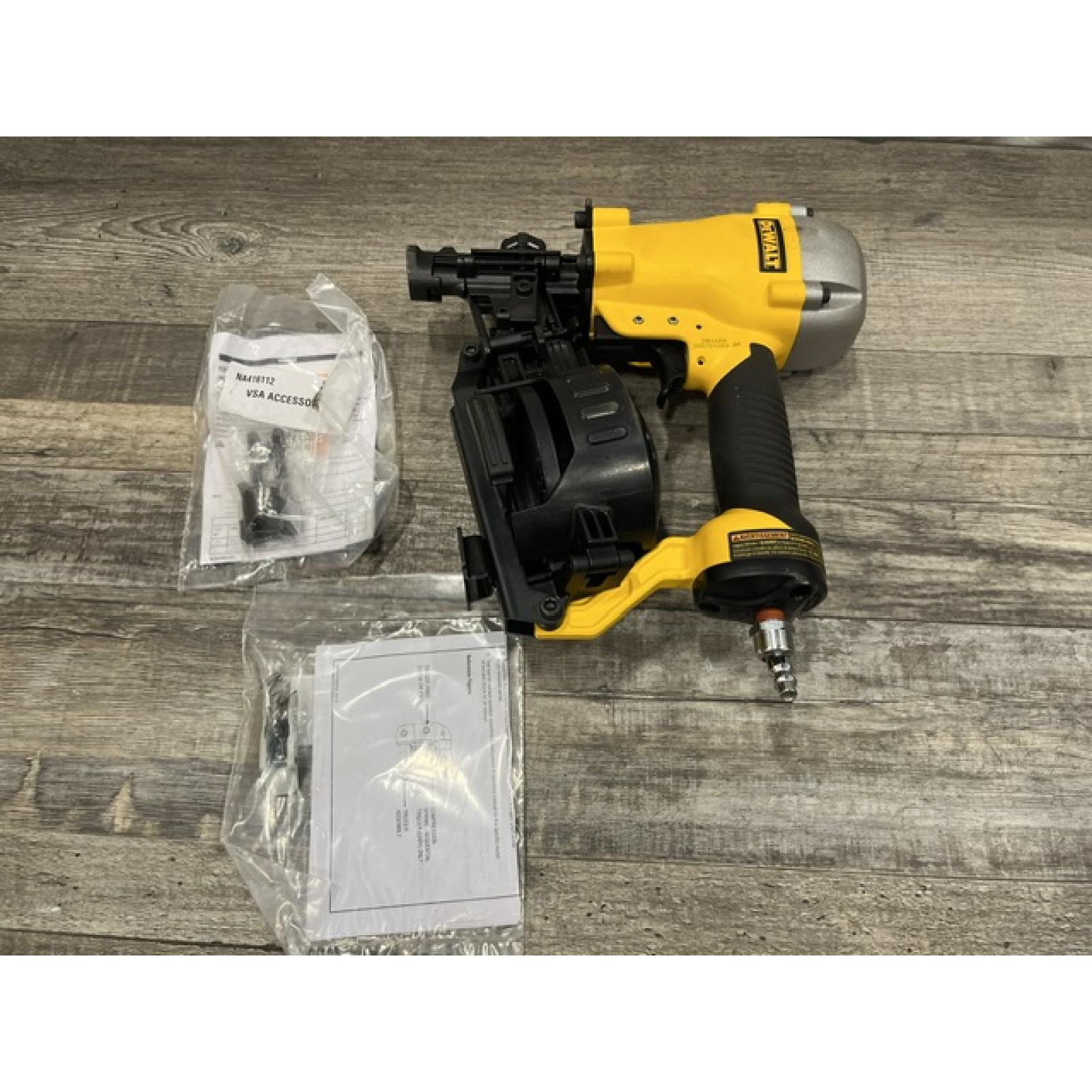 AS-IS DEWALT 1-3/4 in. 15 Degree Pneumatic Coil Roofing Nailer