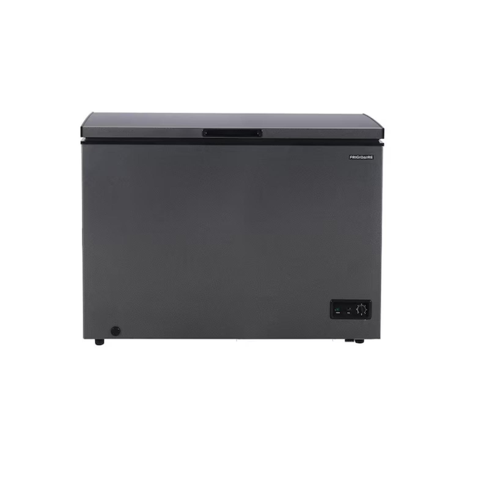DALLAS LOCATION - Frigidaire 10 cu. ft. Freezer with Manual Defrost Chest Freezer Easy Drain in Black Garage Ready