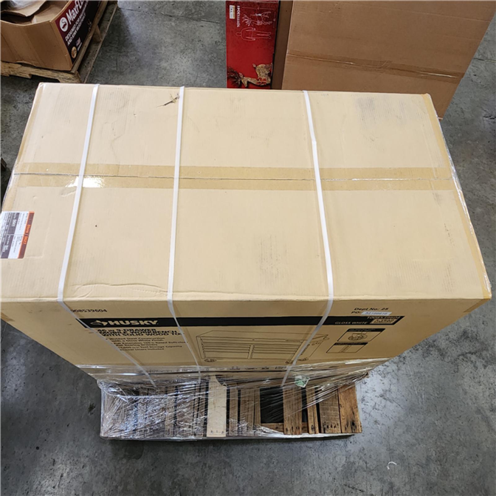 Phoenix NEW Husky Tool Storage 46 in. W x 18 in. D 9-Drawer Gloss White Mobile Workbench Cabinet (SEALED)