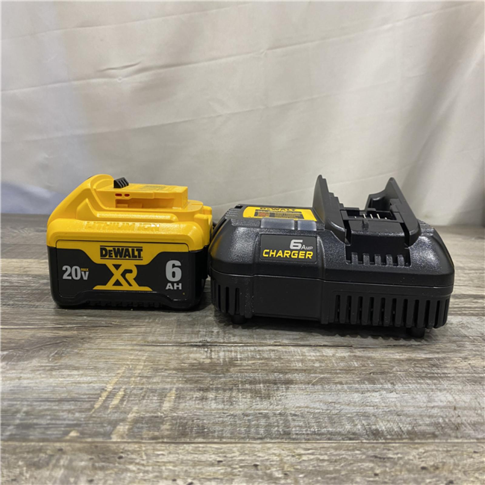 AS-IS DEWALT 20V MAX Lithium-Ion 6.0 Ah Battery and Charger