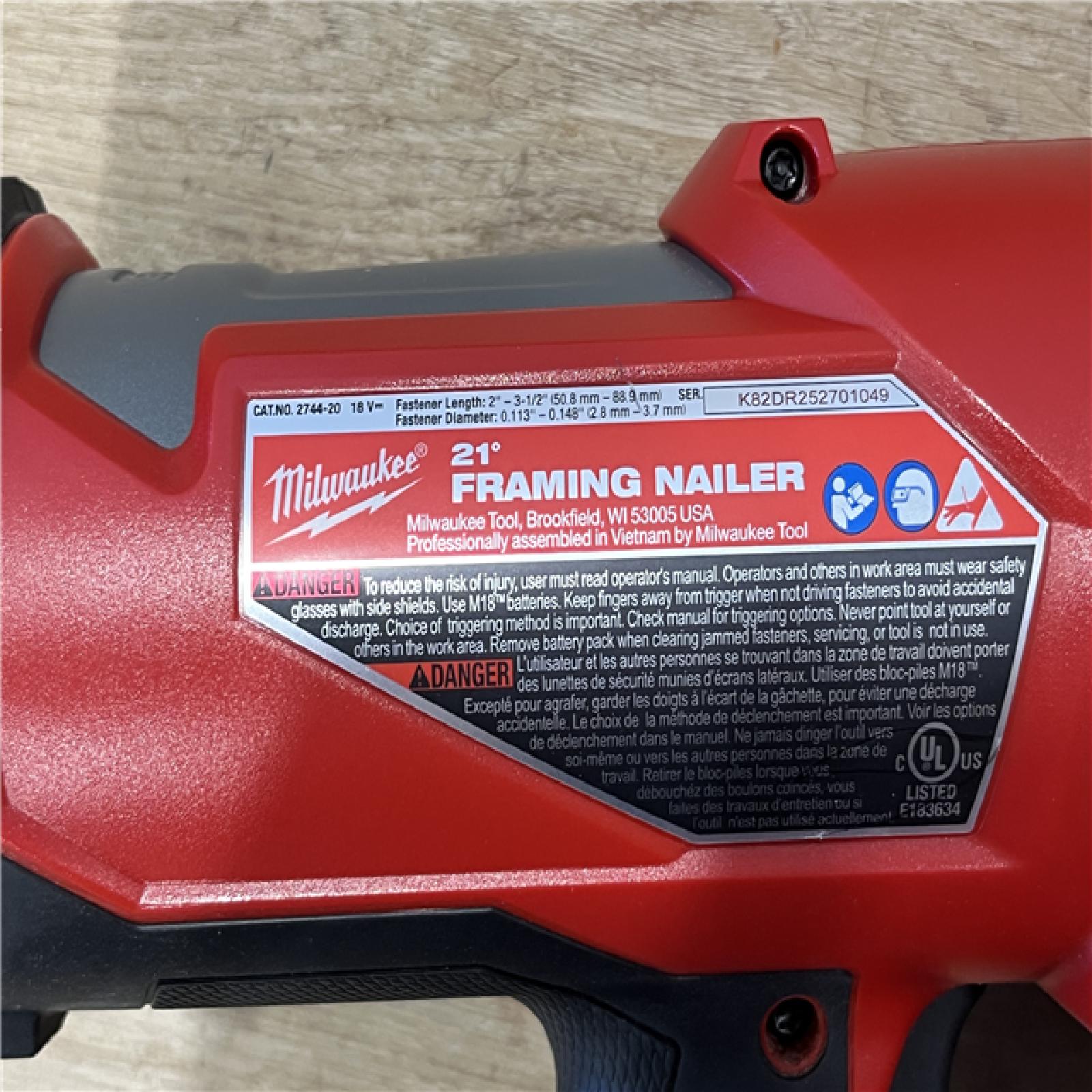 AS-IS Milwaukee FUEL 3-1/2 in. 18-Volt 21-Degree Lithium-Ion Brushless Cordless Framing Nailer (Tool-Only)