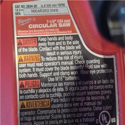AS-IS Milwaukee FUEL 18V Lithium-Ion Brushless Cordless 7-1/4 in. Circular Saw (Tool-Only)