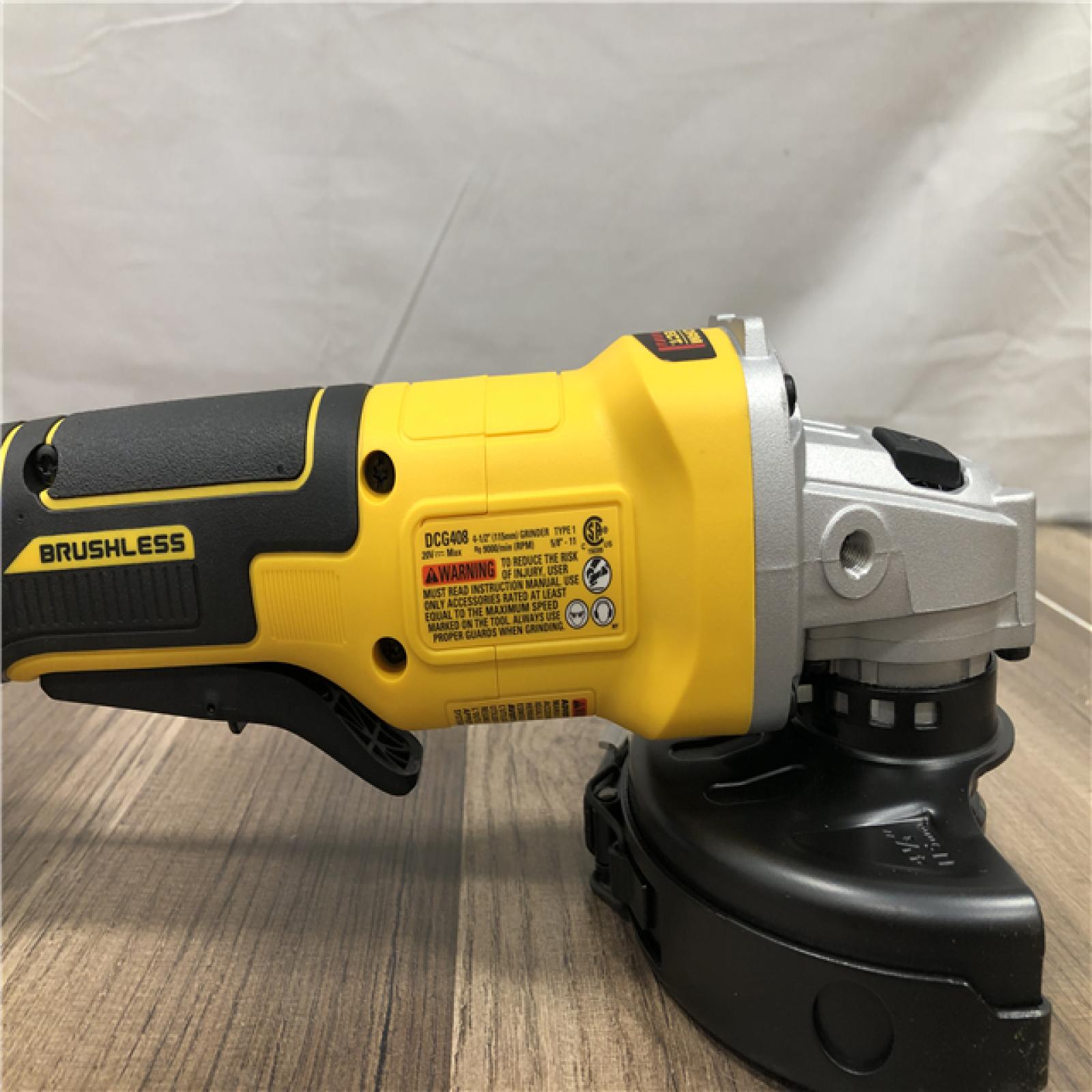 AS-IS DEWALT 20V MAX Cordless Brushless 4-1/2 in. Angle Grinder with Paddle Switch (Tool Only)
