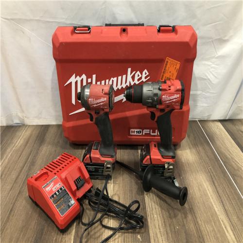 AS-IS Milwaukee FUEL 18V Lithium-Ion Brushless Cordless Hammer Drill and Impact Driver Combo Kit