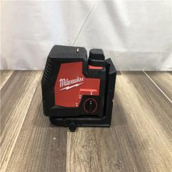 AS-IS Milwaukee 100 ft. REDLITHIUM Lithium-Ion USB Green Rechargeable Cross Line Laser Level with Charger